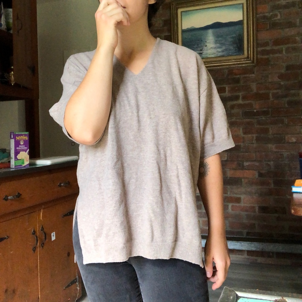 Cashmere v neck tee